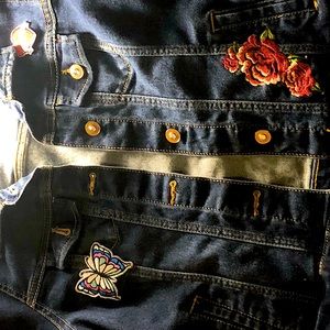 A very stylish Jean jacket with patches